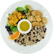 Jamaican Jerk Bowl with Grilled Pineapple Salad & Orange Honey Vinaigrette - with Chicken