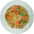 Cashew Rice Noodle Bowl with Almond Ginger Dressing