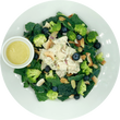 Chicken Salad with Broccoli, Kale, Blueberries and Coconut