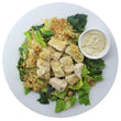 Chicken & Roasted Chickpea Caesar Salad with Toasted Lemon Quinoa