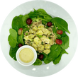 Power Salad - Basil Mint Chicken with Spinach and Grapes