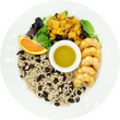 Jamaican Jerk Bowl with Grilled Pineapple Salad & Orange Honey Vinaigrette - with Wild-Caught Shrimp